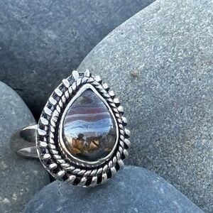 Sundance IRON TIGERS EYE ring sterling silver gemstone cats eye Quartz stone gem